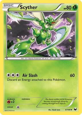 Scyther card from Dark Explorers