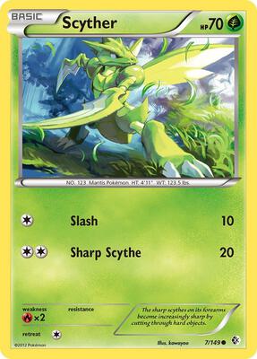 Scyther card from Boundaries Crossed