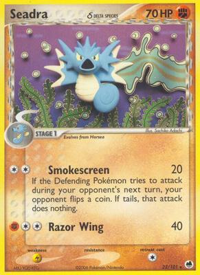 Seadra - 022/101 (Delta Species) card from EX Dragon Frontiers