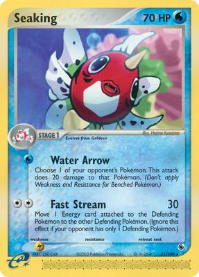 Seaking card from EX Ruby and Sapphire
