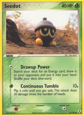 Seedot card from EX Legend Maker