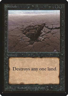 Sinkhole card from Beta Edition