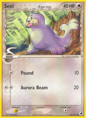 Seel (Delta Species) card from EX Dragon Frontiers