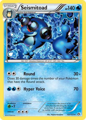 Seismitoad card from Legendary Treasures