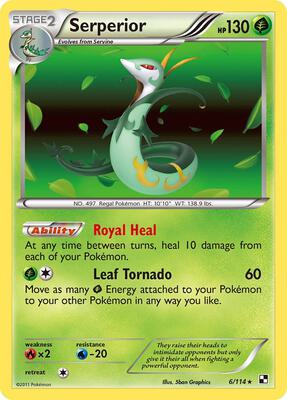 Serperior (6) card from Black and White