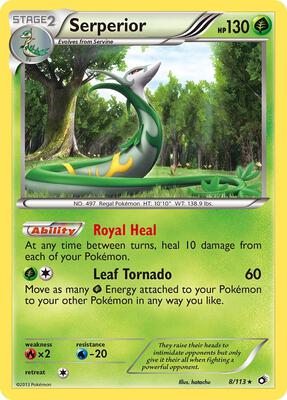 Serperior card from Legendary Treasures