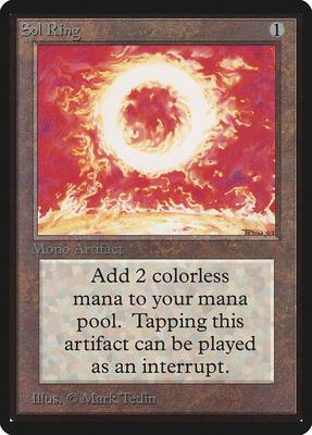 Sol Ring card from Beta Edition