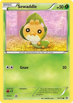 Sewaddle (10) card from Legendary Treasures