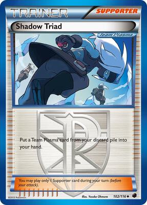 Shadow Triad (Team Plasma) card from Plasma Freeze