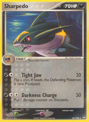 Sharpedo card from EX Power Keepers