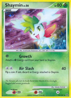 Shaymin (15) card from Platinum