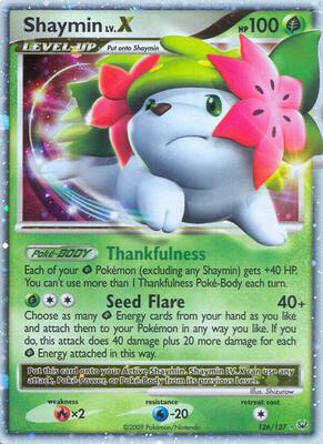 Shaymin Lv.X (Land Forme) card from Platinum