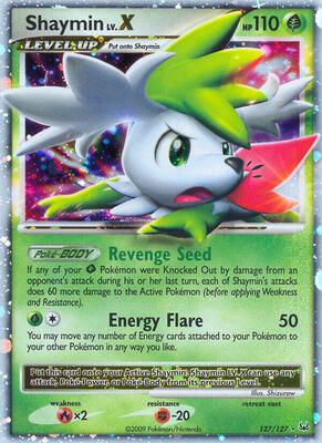 Shaymin Lv.X (Sky Forme) card from Platinum