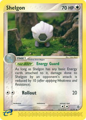 Shelgon - 41/97 card from EX Dragon