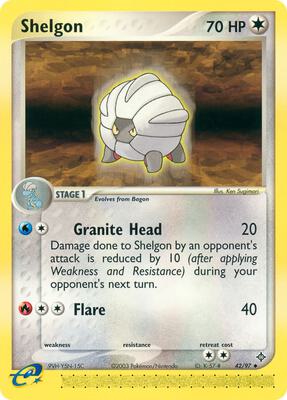Shelgon - 42/97 card from EX Dragon