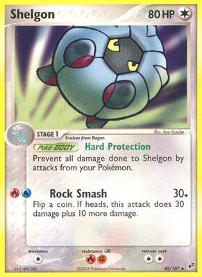 Shelgon card from EX Deoxys