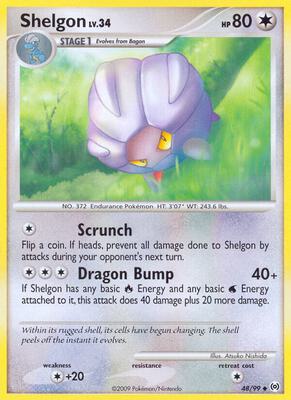 Shelgon card from Arceus