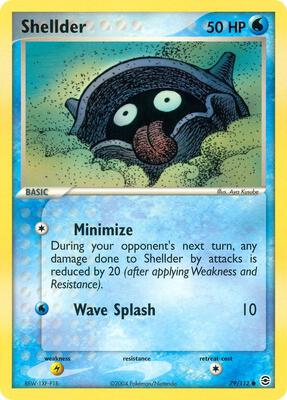 Shellder card from EX FireRed & LeafGreen