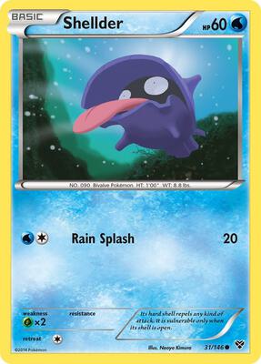 Shellder card from XY Base Set