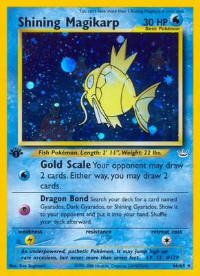 Shining Magikarp card from Neo Revelation