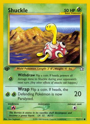 Shuckle card from Neo Genesis