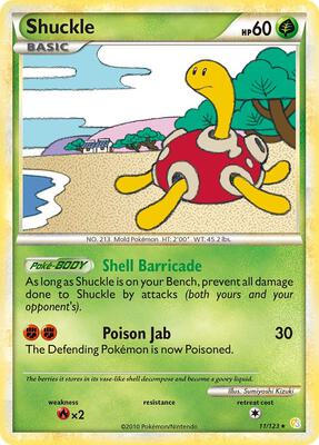 Shuckle card from HeartGold SoulSilver