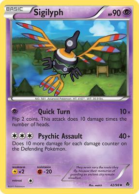 Sigilyph (42) card from Emerging Powers
