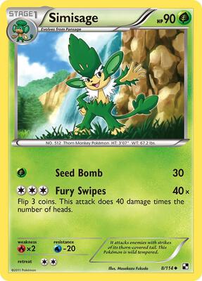 Simisage card from Black and White