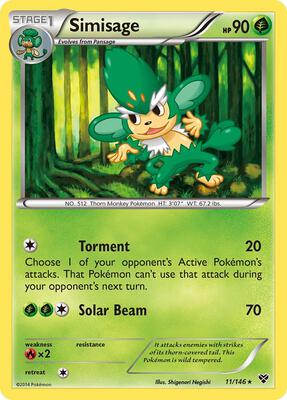 Simisage card from XY Base Set