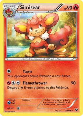 Simisear card from XY Base Set