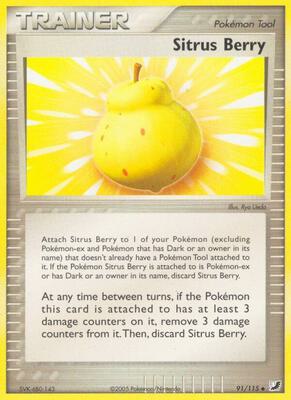 Sitrus Berry card from EX Unseen Forces