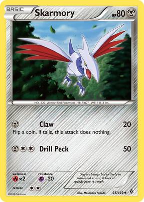Skarmory (95) card from Boundaries Crossed