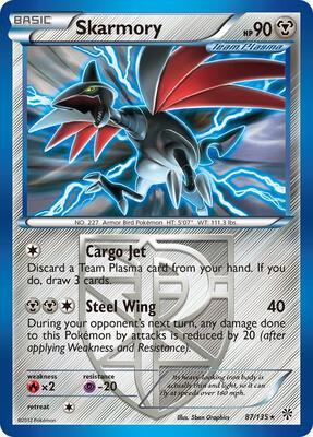 Skarmory (Team Plasma) card from Plasma Storm