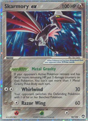 Skarmory ex card from EX Power Keepers