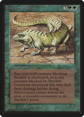 Thicket Basilisk card from Beta Edition