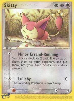 Skitty - 44/109 card from EX Ruby and Sapphire