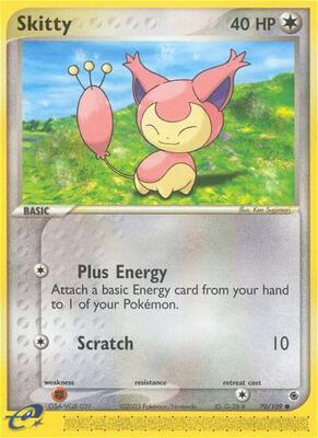 Skitty - 70/109 card from EX Ruby and Sapphire