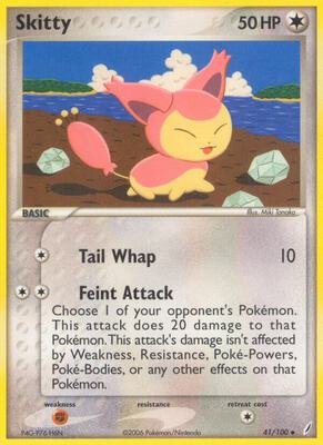 Skitty card from EX Crystal Guardians
