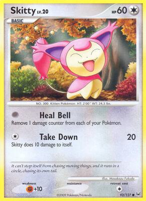 Skitty card from Platinum