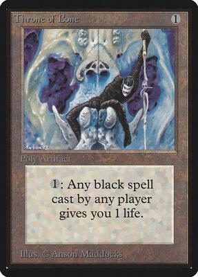 Throne of Bone card from Beta Edition