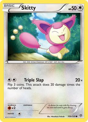 Skitty card from Plasma Storm