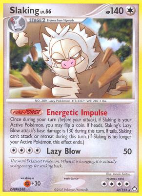 Slaking card from Mysterious Treasures
