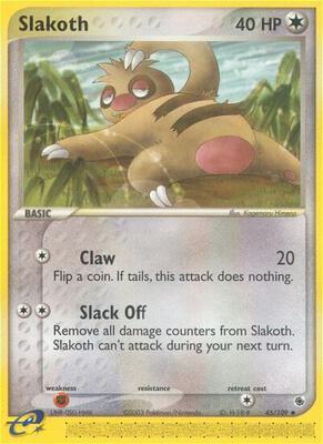 Slakoth card from EX Ruby and Sapphire