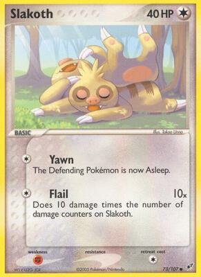 Slakoth card from EX Deoxys