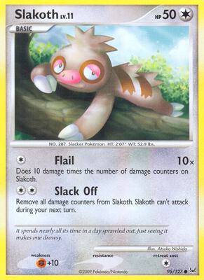 Slakoth card from Platinum
