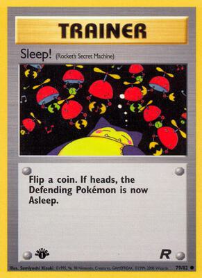 Sleep! (Rocket's Secret Machine) card from Team Rocket