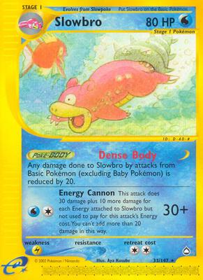 Slowbro card from Aquapolis