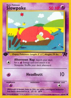 Slowpoke card from Team Rocket