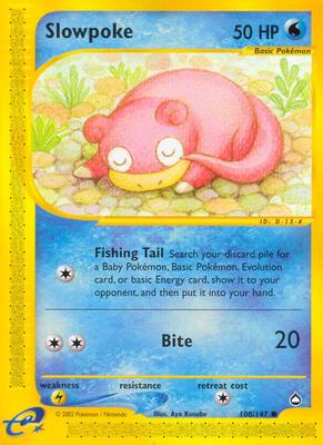 Slowpoke card from Aquapolis