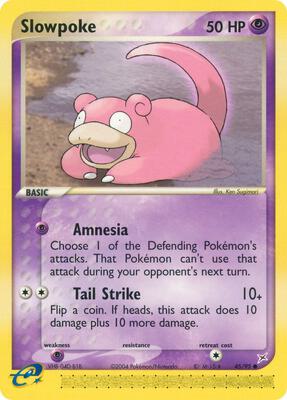 Slowpoke card from EX Team Magma vs Team Aqua